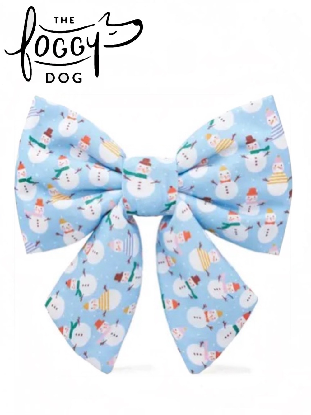 The Foggy Dog Lady Dog Bow - Snowman